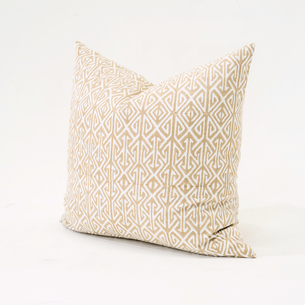 Bandhini Design House Lounge Cushion Arrow Print Natural Lounge Cushion 55 x 55cm