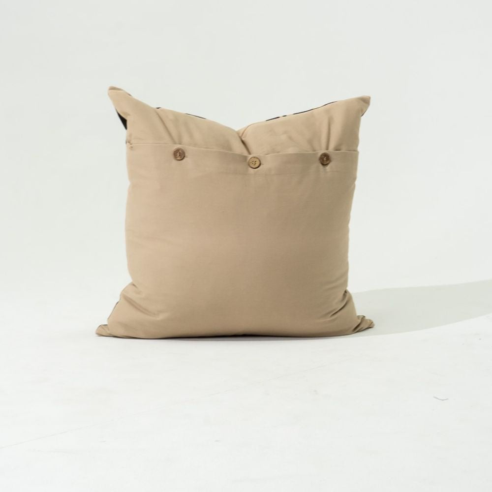 Bandhini Design House Lounge Cushion Inner Ikat Black Lounge Cushion 55 x 55cm