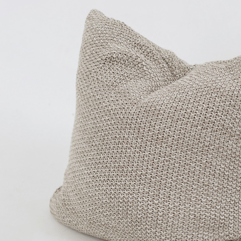 Bandhini - Design House Lounge Cushion Knit Marl Grey White Medium Cushion 50 x 50cm