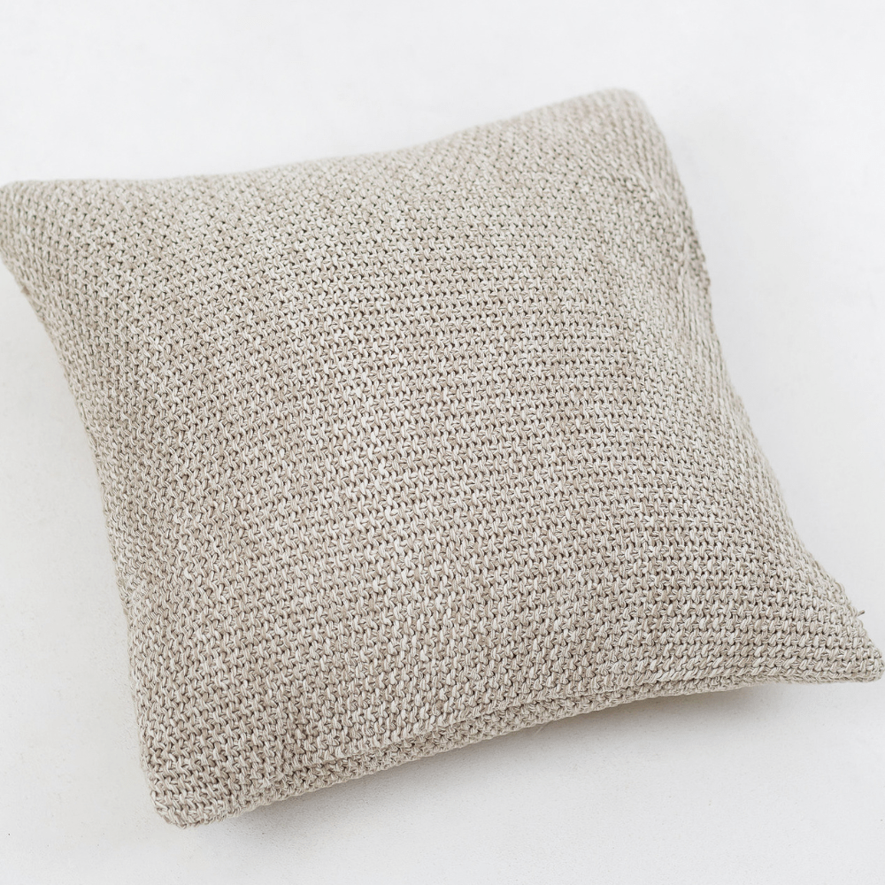 Bandhini - Design House Lounge Cushion Knit Marl Grey White Medium Cushion 50 x 50cm