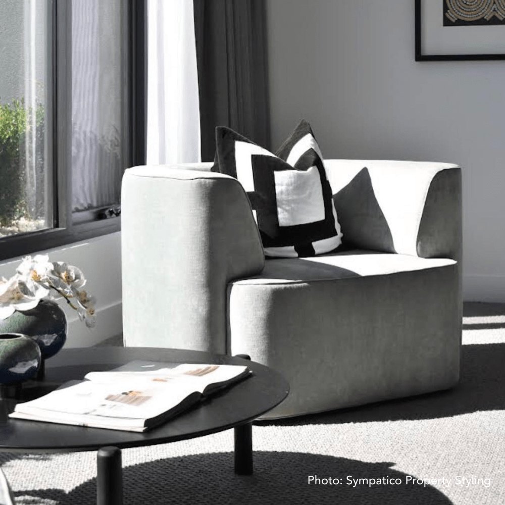 Bandhini Design House Lounge Cushion Velvet Panel Black Lounge Cushion 55 x 55cm