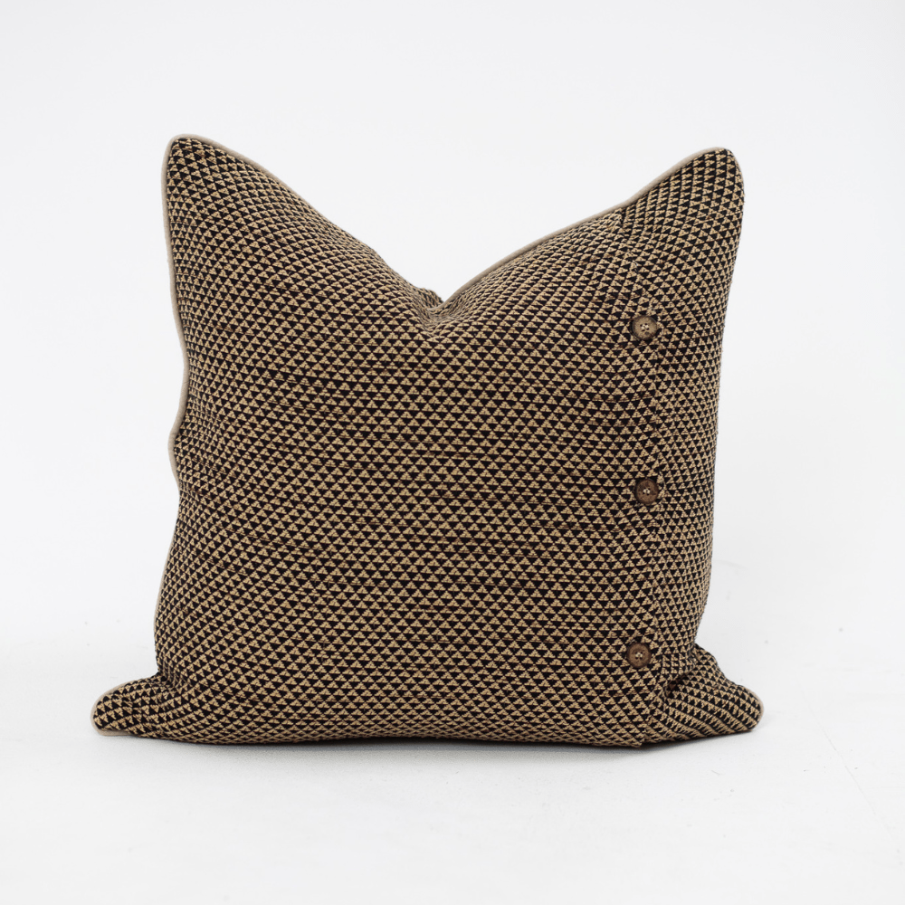Bandhini - Design House Lounge Cushion Weave Pyramid Black Lounge Cushion 55 x 55cm
