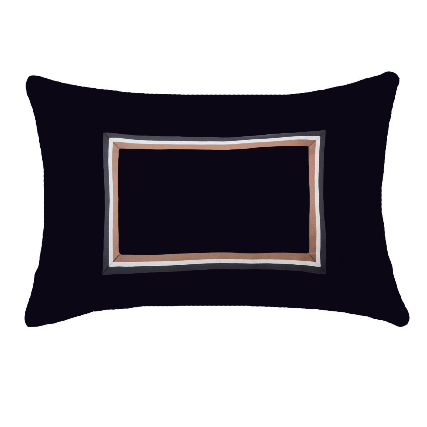 Bandhini Design House Lumber Cushion Braid Cayman Black Lumbar Cushion 35 x 53cm