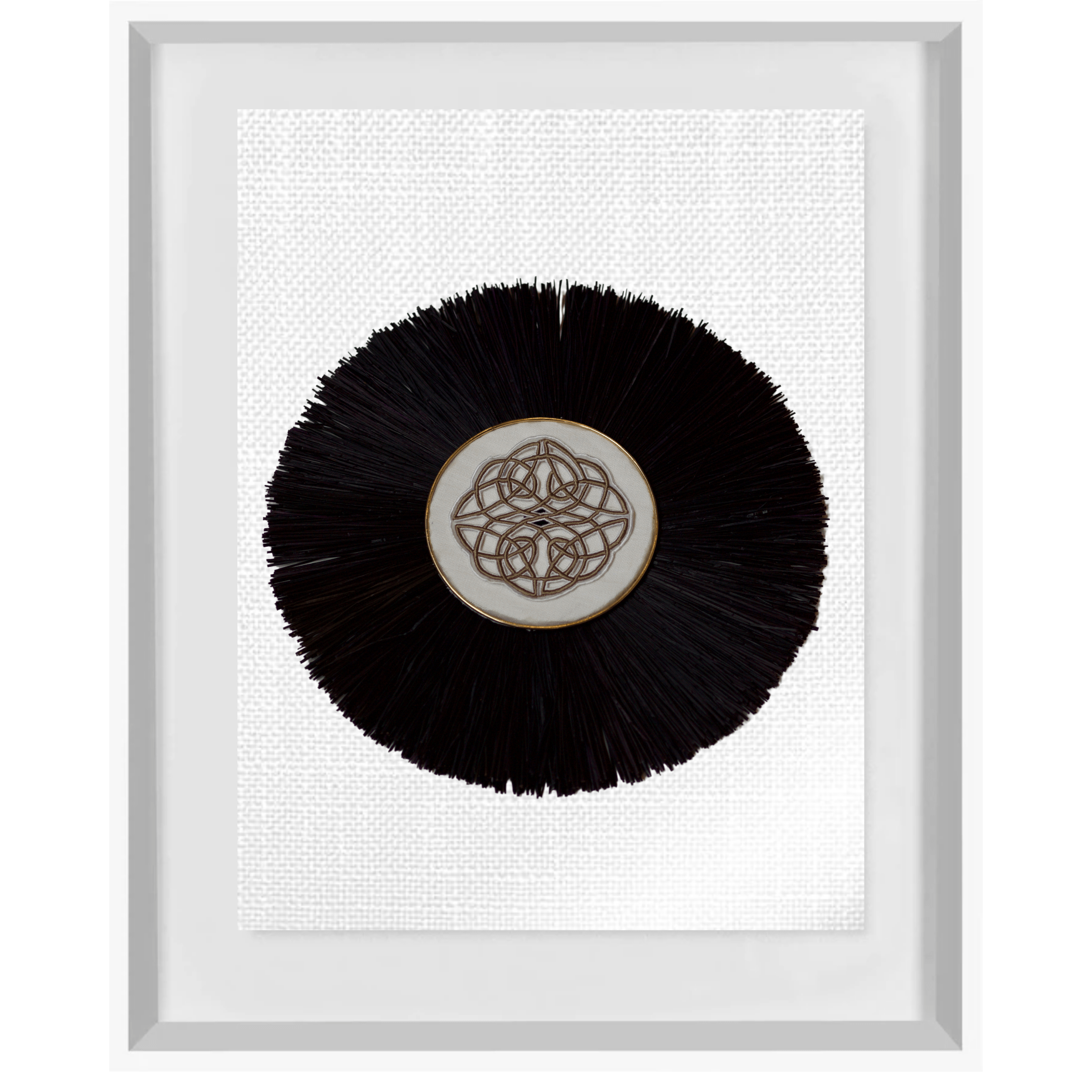 Bandhini Homewear Design Artwork White / White Celtic Knot Black Grass Ring Artwork 67 x 85 cm