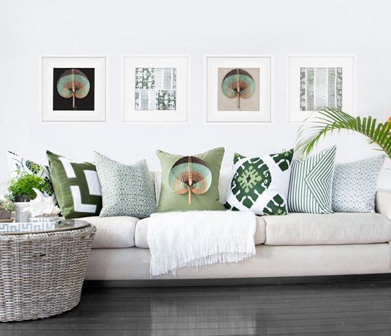 Bandhini - Design House Inner Ikat Repeat Lounge Cushion 55x55cm