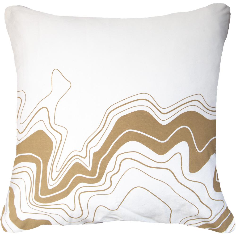Bandhini - Design House Lounge Cushion White / 22 x 22 Inches Earth Latitude Lounge Cushion 55 x 55 cm