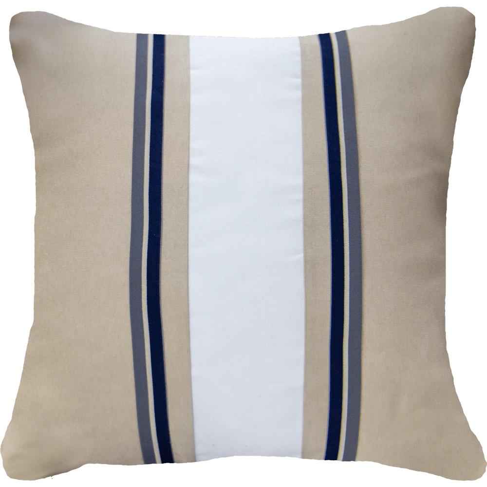 Bandhini Design House Outdoor 22 x 22 Inches / Beige Outdoor Nautical Charlie Lounge Cushion 55 x 55 cm