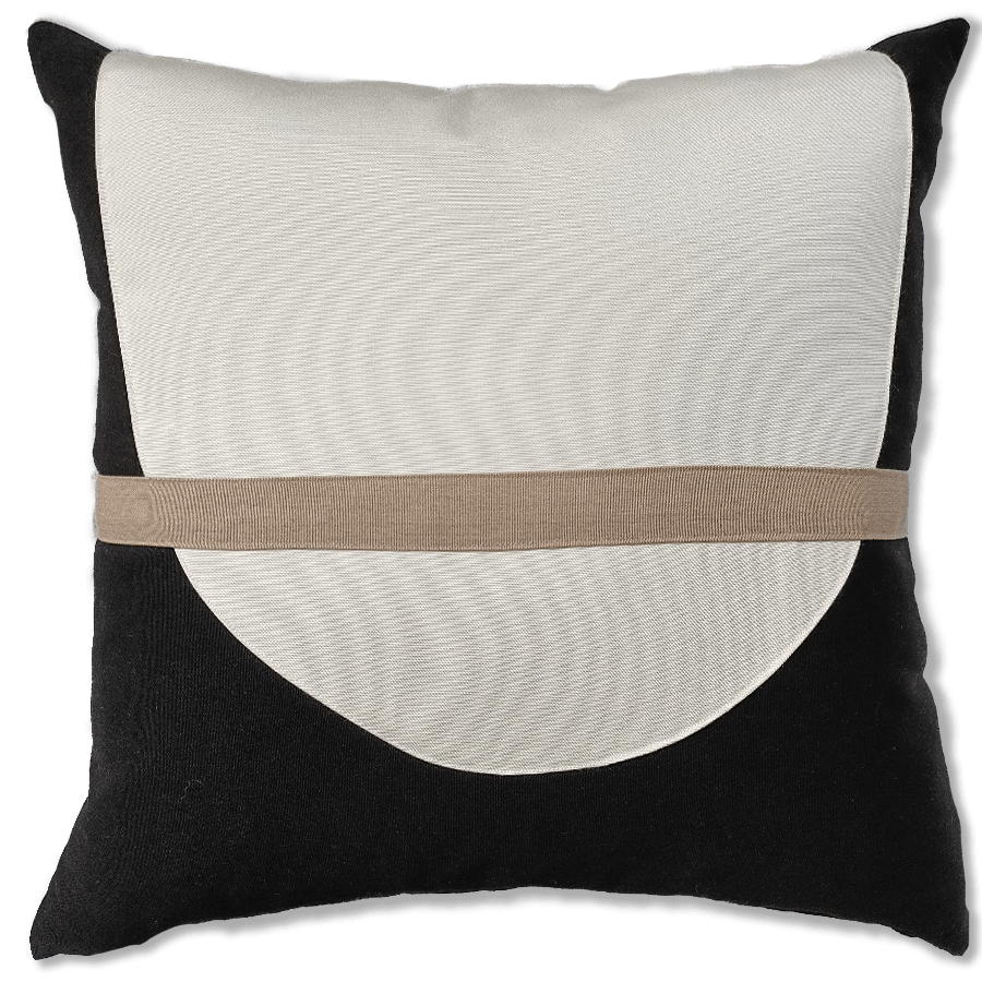 Bandhini - Design House Outdoor Cushion Beige and Black Outdoor Global Lines - Earth Equator 55 x 55cm