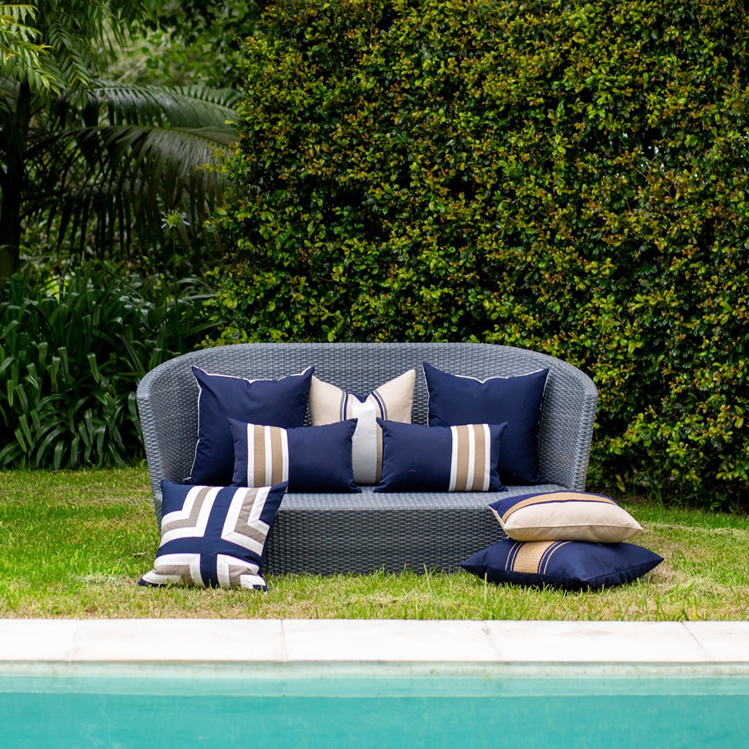 Bandhini Design House Outdoor Outdoor Nautical Charlie Lounge Cushion 55 x 55 cm