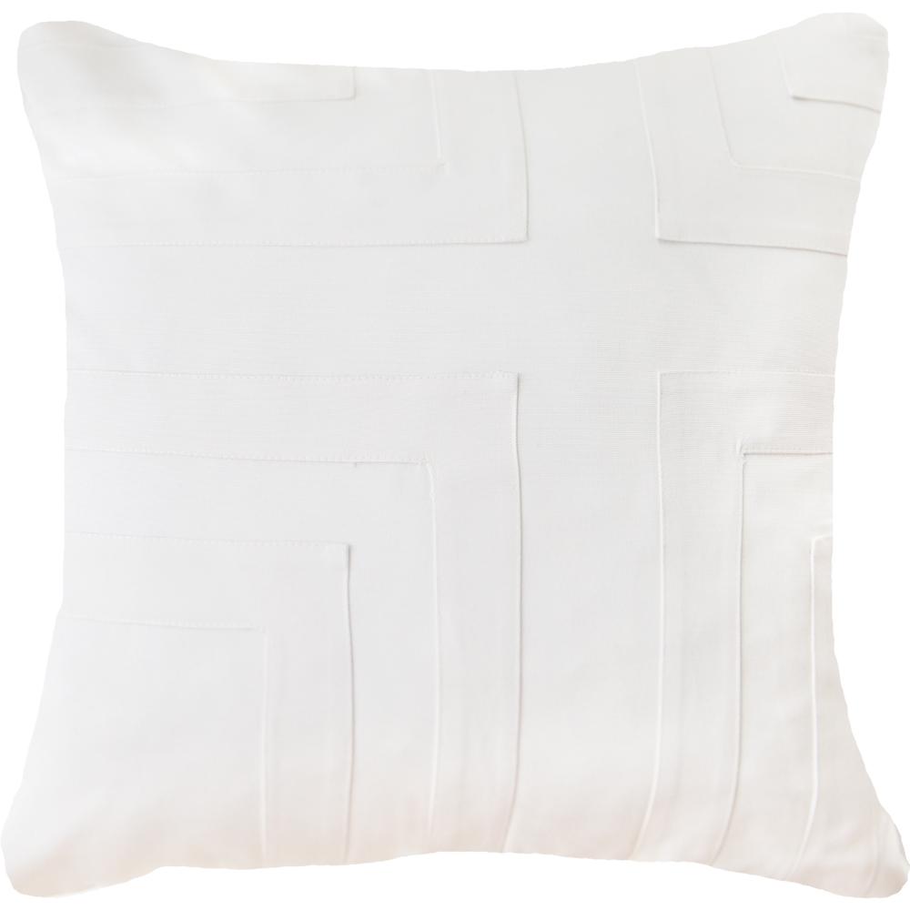 Bandhini - Design House Outdoor White / 22 x 22 Inches Outdoor Regent Cross Lounge Cushion 55 x 55cm