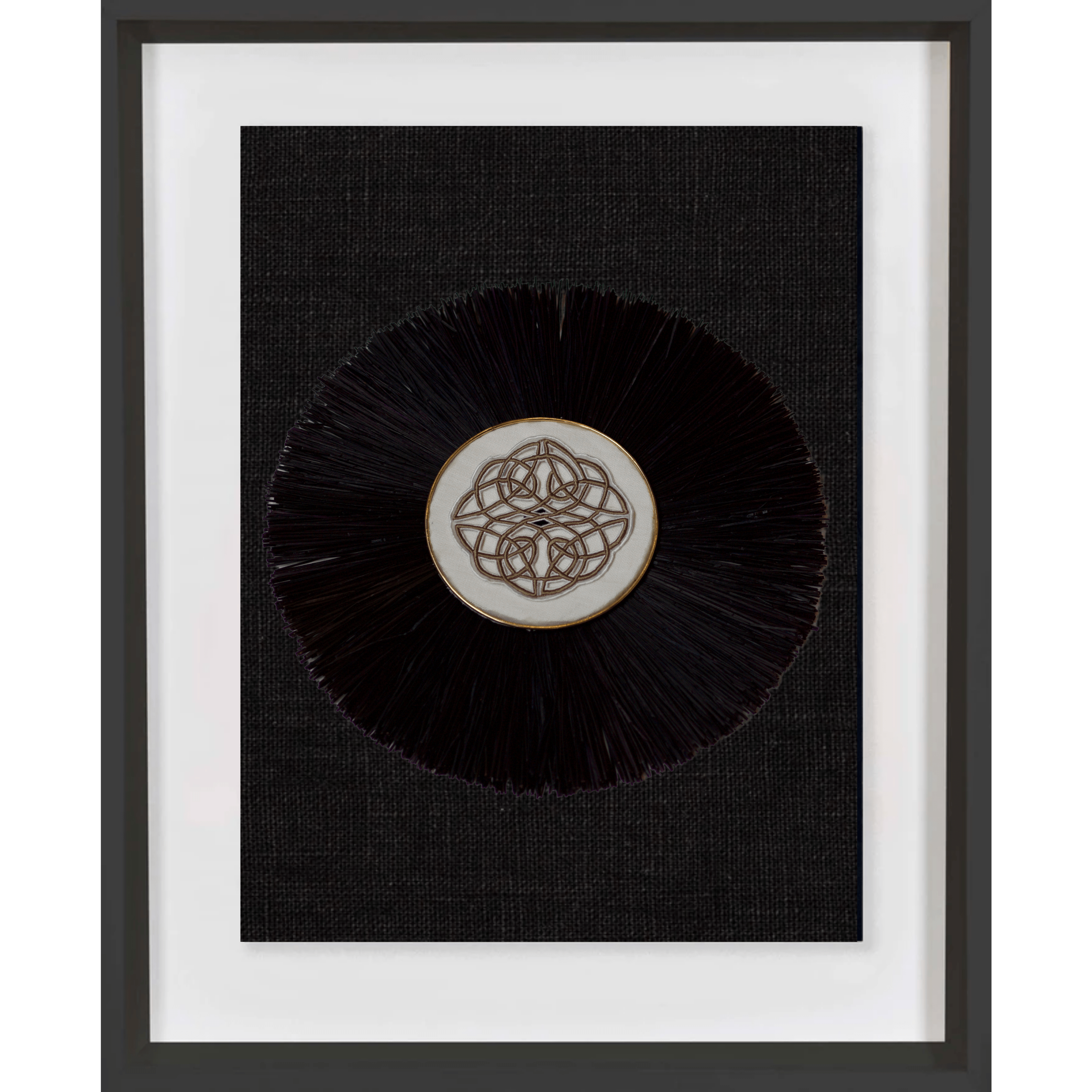 Bandhini Homewear Design Artwork Black / Black Celtic Knot Black Grass Ring Artwork 67 x 85 cm