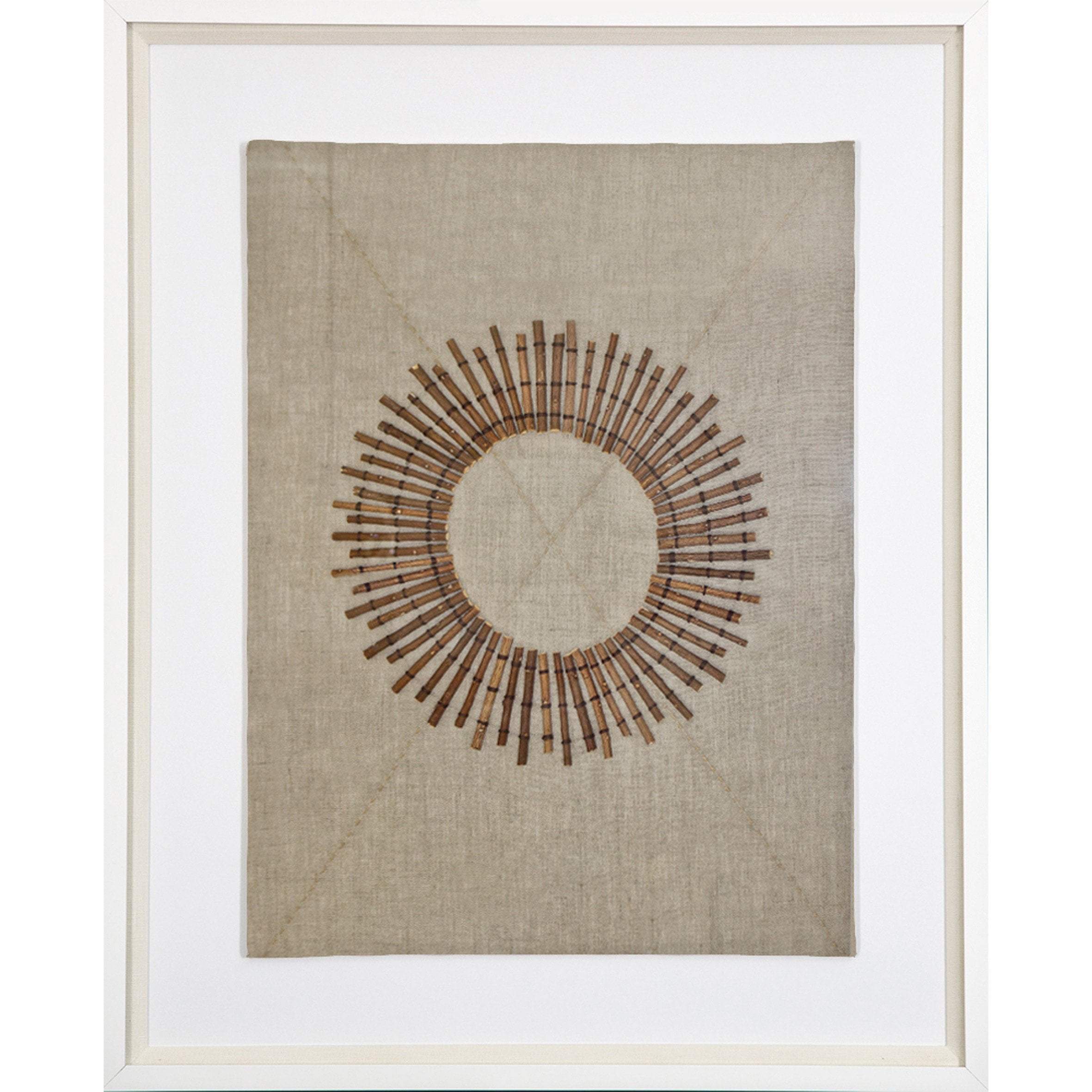 Bandhini Homewear Design Artwork Earth/ Beige / 26 x 33 Wood Linen Sticks Artwork 67 x 85 cm
