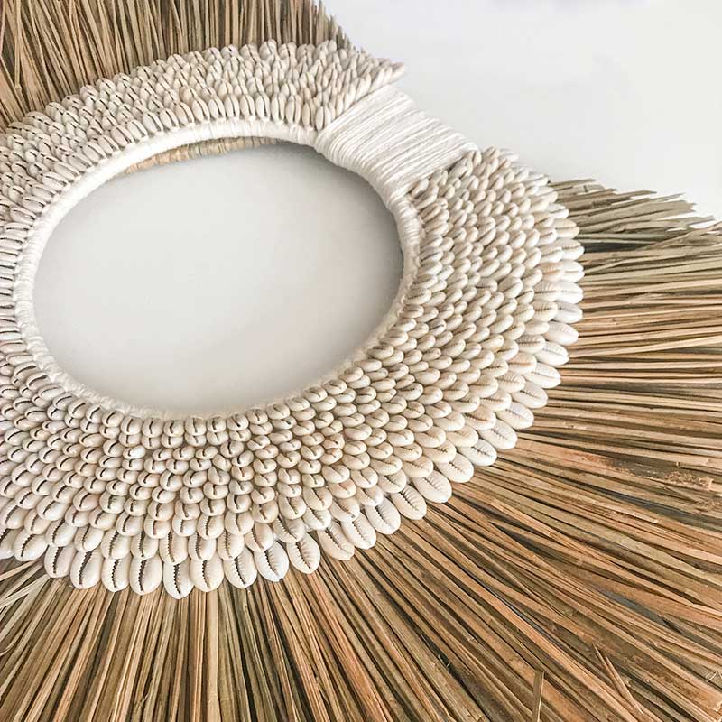 Bandhini Homewear Design Artwork Natural / 67 x 85 cm Copy of Shell Ring Coffee & Grass Mat Natural on Natural Artwork 67 x 85 cm