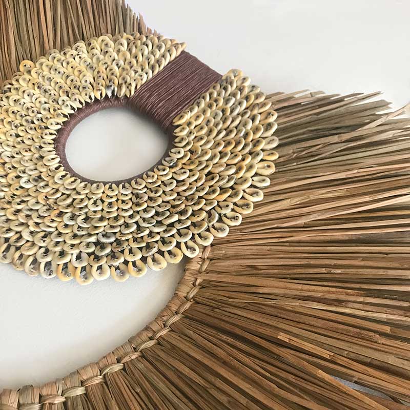 Bandhini Homewear Design Artwork Natural / 67 x 85 cm Shell Ring Coffee & Grass Mat Natural on Natural Artwork 67 x 85 cm