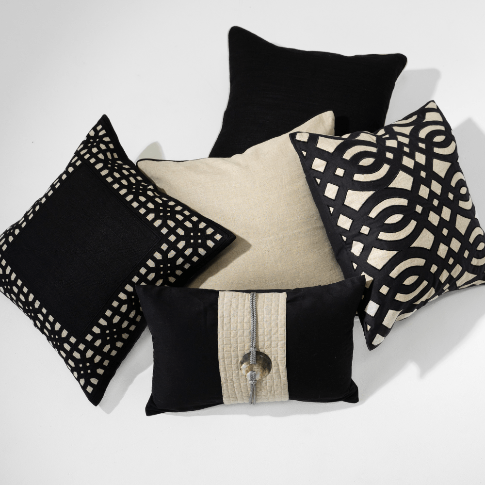 Bandhini Design House Bandhini Bundles 5 Cushion Bundle Black + Natural Bundle