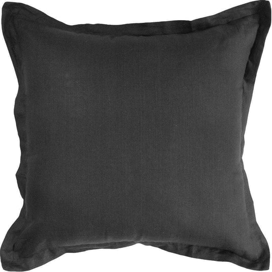 Bandhini Design House Euro Cushion Linen Flange Black Euro Cushion 55 x 65cm