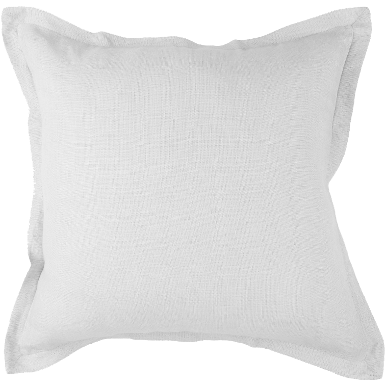 Bandhini Design House Euro Cushion Linen Flange White Lounge Cushion 55 x 55cm
