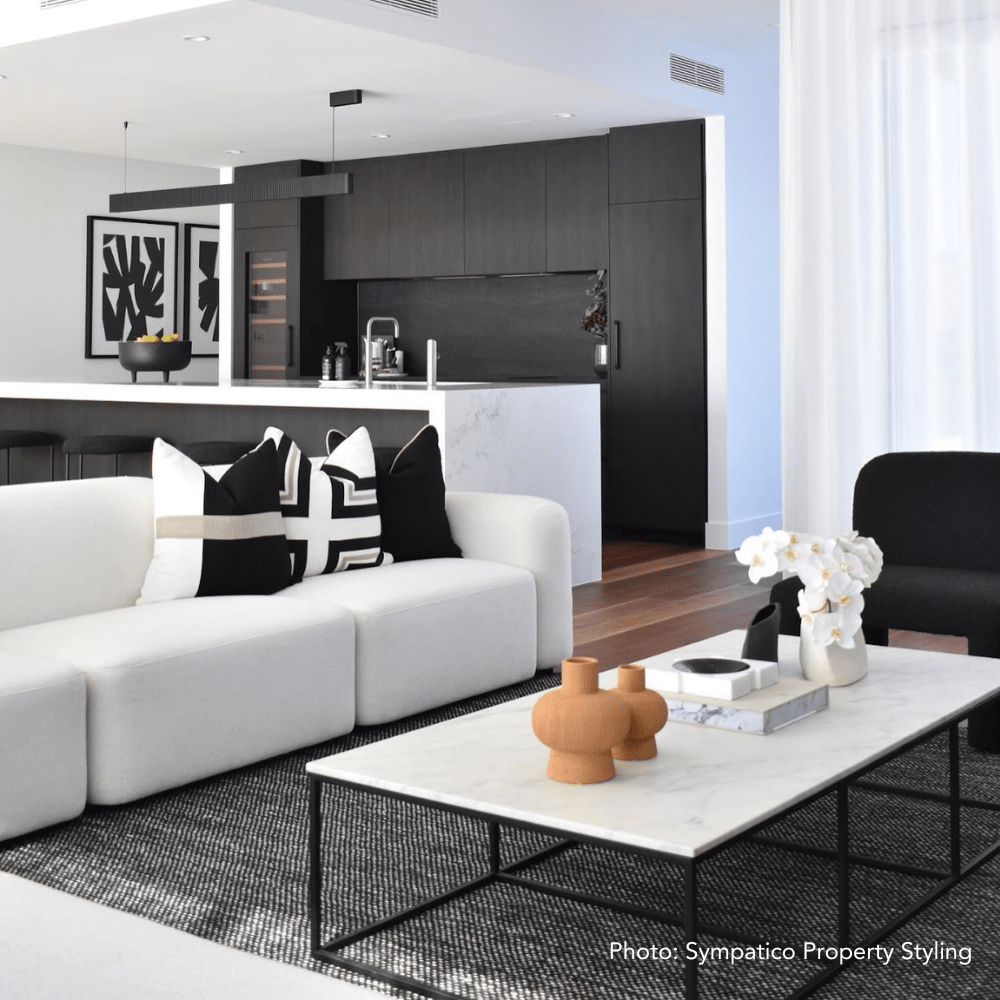 Bandhini Design House Indoor Cushion Linen Modern Heather Stripe Lounge Cushion 55 x 55cm