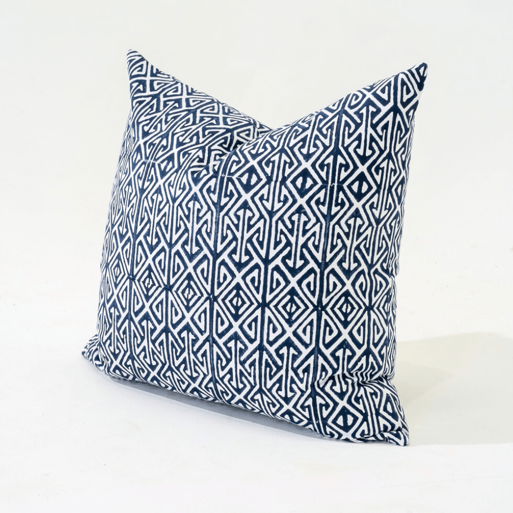 Bandhini Design House Lounge Cushion Arrow Print Navy Lounge Cushion 55 x 55cm
