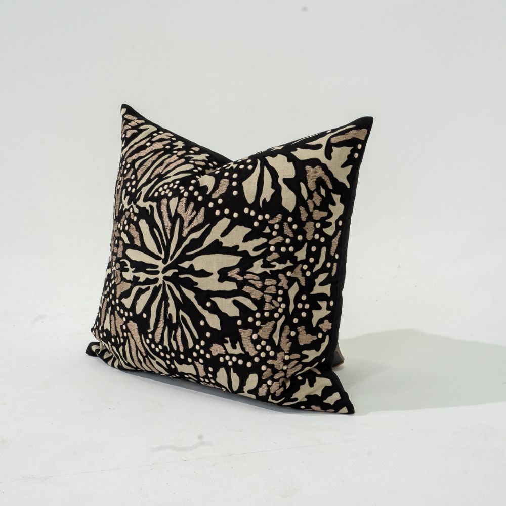 Bandhini Design House Lounge Cushion Butterfly Black Lounge Cushion 55 x 55cm