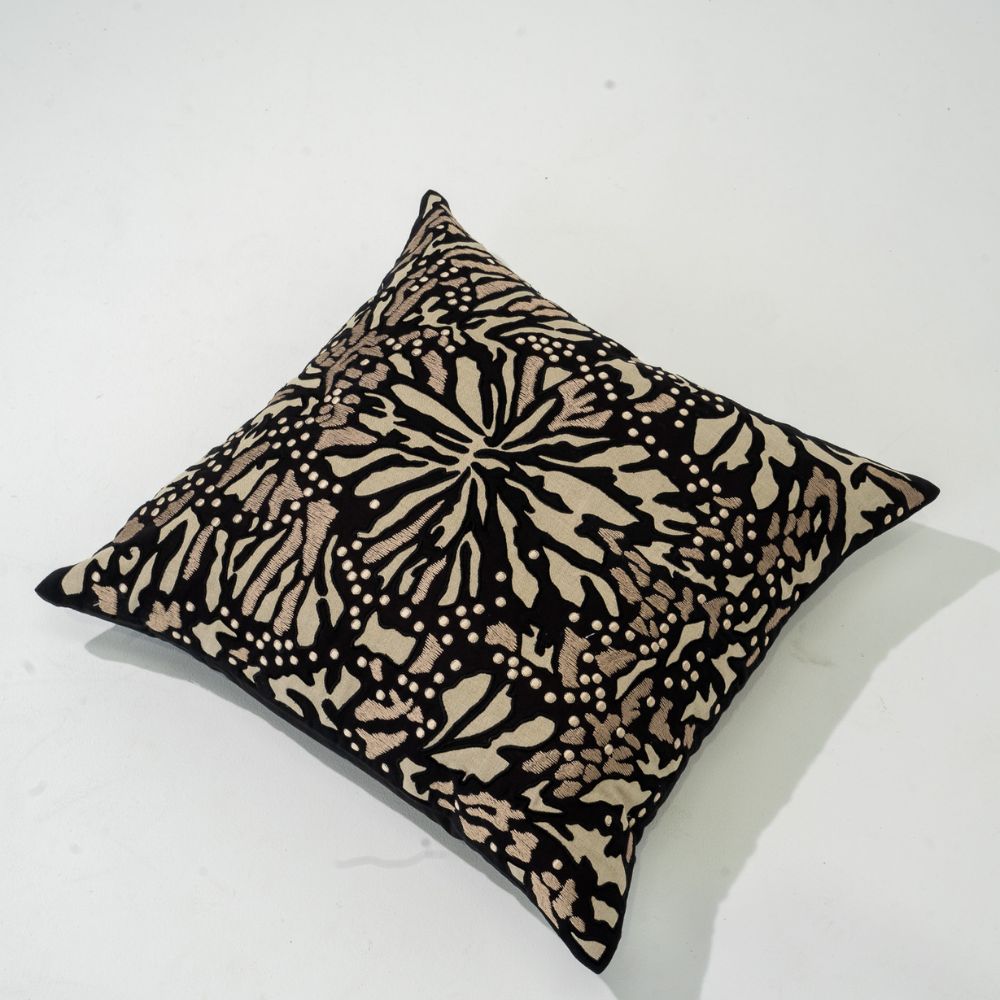 Bandhini Design House Lounge Cushion Butterfly Black Lounge Cushion 55 x 55cm