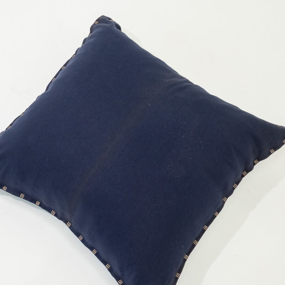 Bandhini Design House Lounge Cushion Cotton Reverse Navy & Cloud Lounge Cushion 55 x 55cm