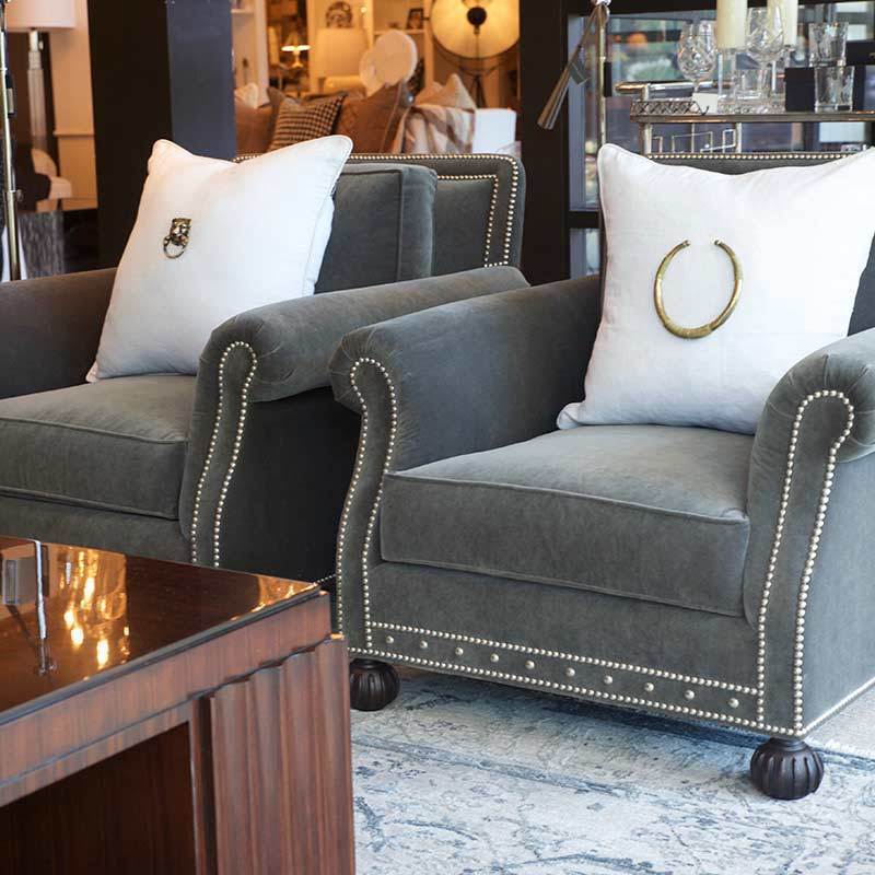 Bandhini Design House Lounge Cushion Creature Metal Gold Lion Head Black & Natural Lounge Cushion 55 x 55cm
