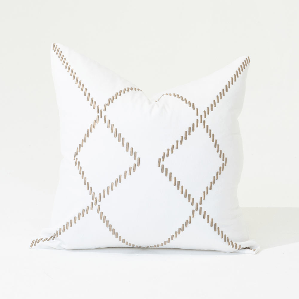 Bandhini Design House Lounge Cushion Dot Crop Circles White Medium Cushion 50 x 50cm
