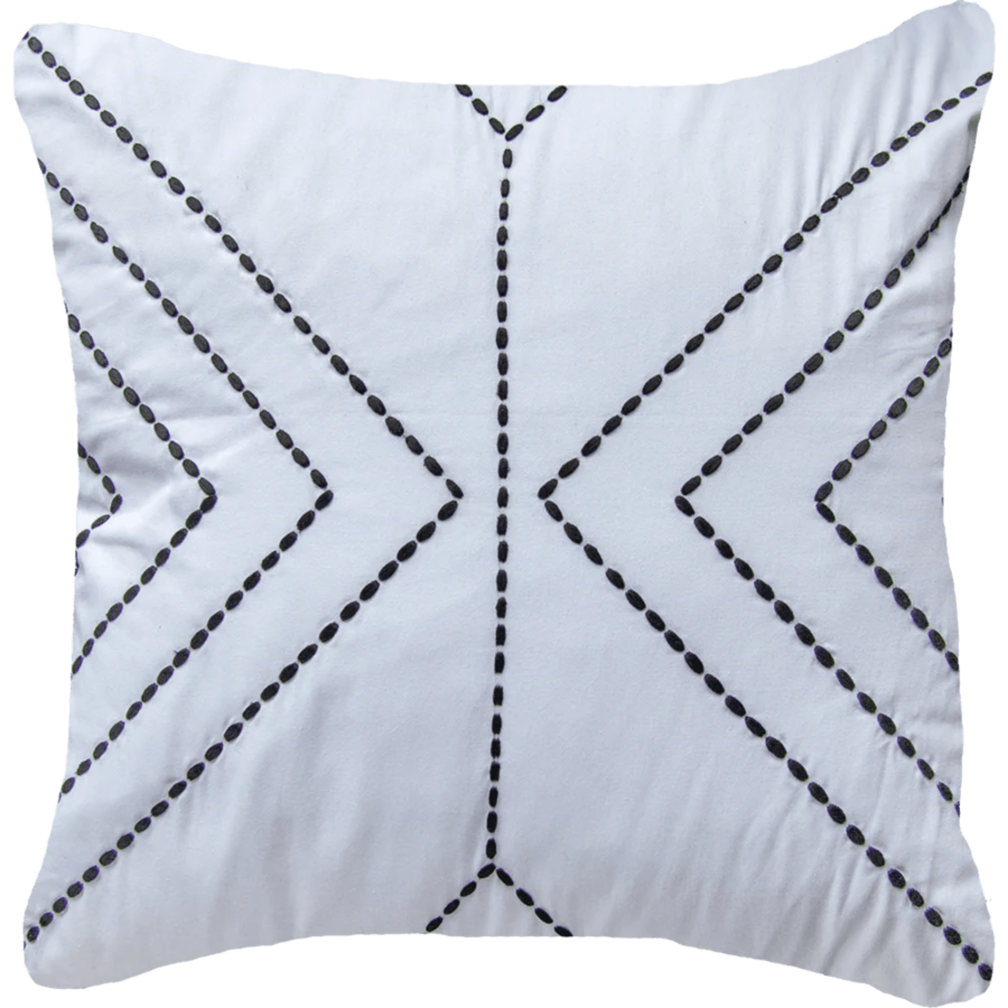 Bandhini Design House Lounge Cushion Dot Crop Lines White & Black Lounge Cushion 55 x 55cm
