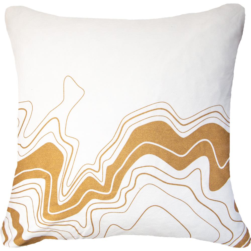 Bandhini Design House Lounge Cushion Earth Latitude Gold Lounge Cushion 55 x 55cm