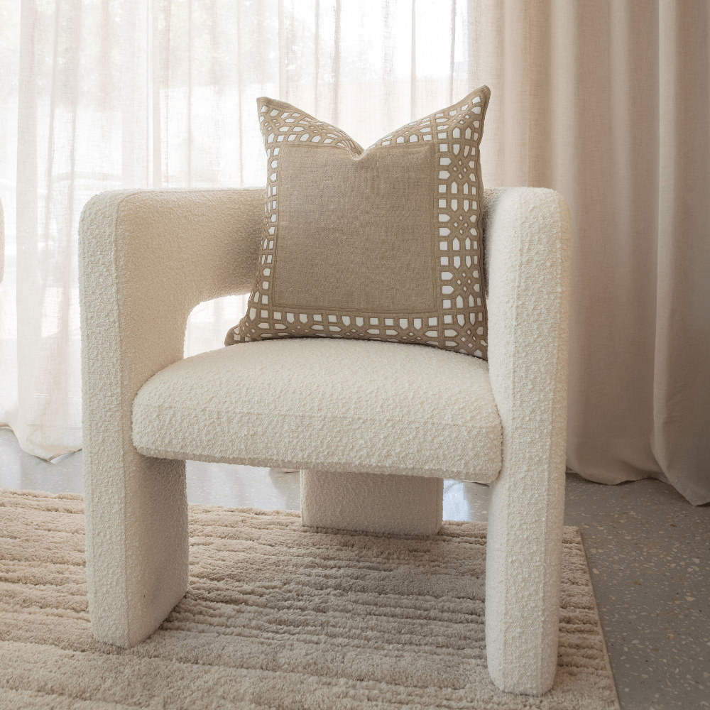 Bandhini Design House Lounge Cushion Global Morocco Linen Natural Lounge Cushion 55 x 55cm