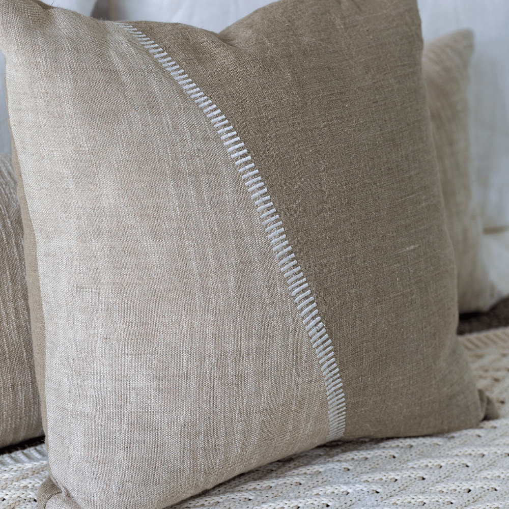 Bandhini - Design House Lounge Cushion Global Weave Oxford Natural Lounge Cushion 55 x 55cm