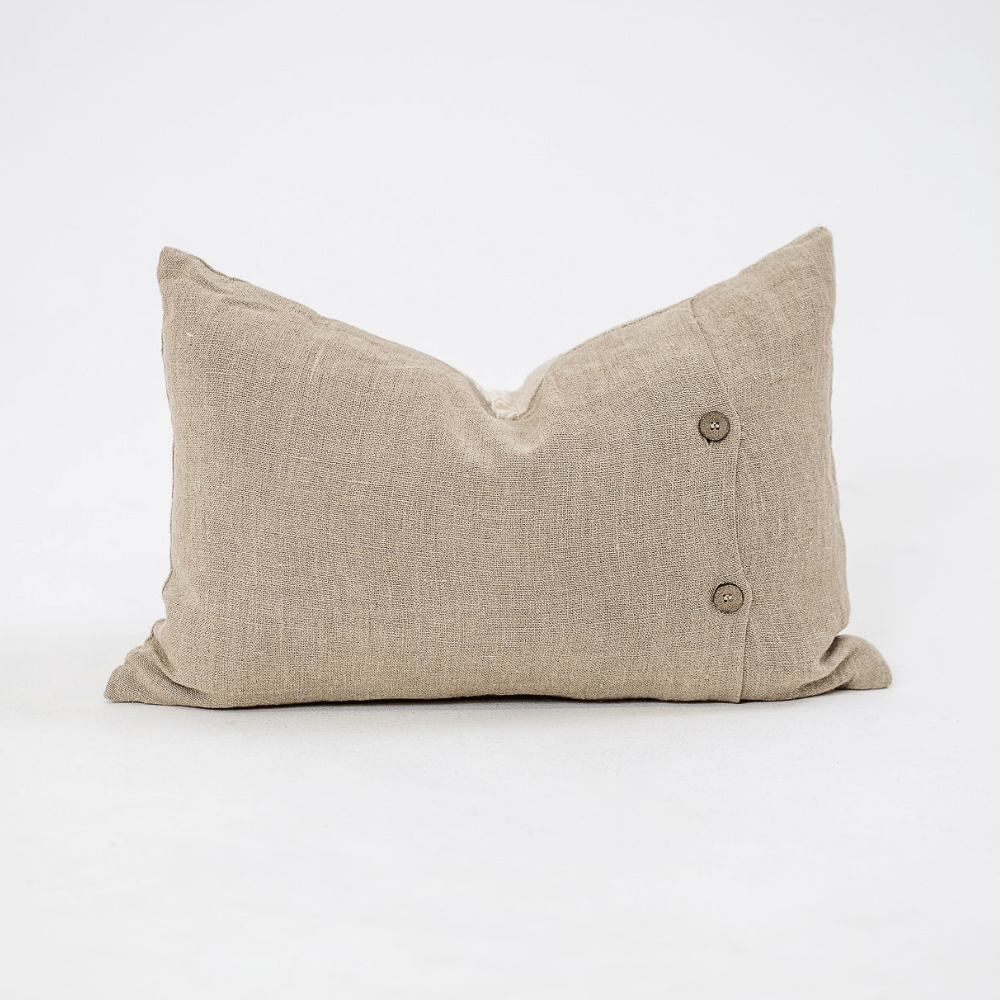 Bandhini - Design House Lounge Cushion Global Weave Phulkari Ivory Lumbar Cushion 35 x 53cm