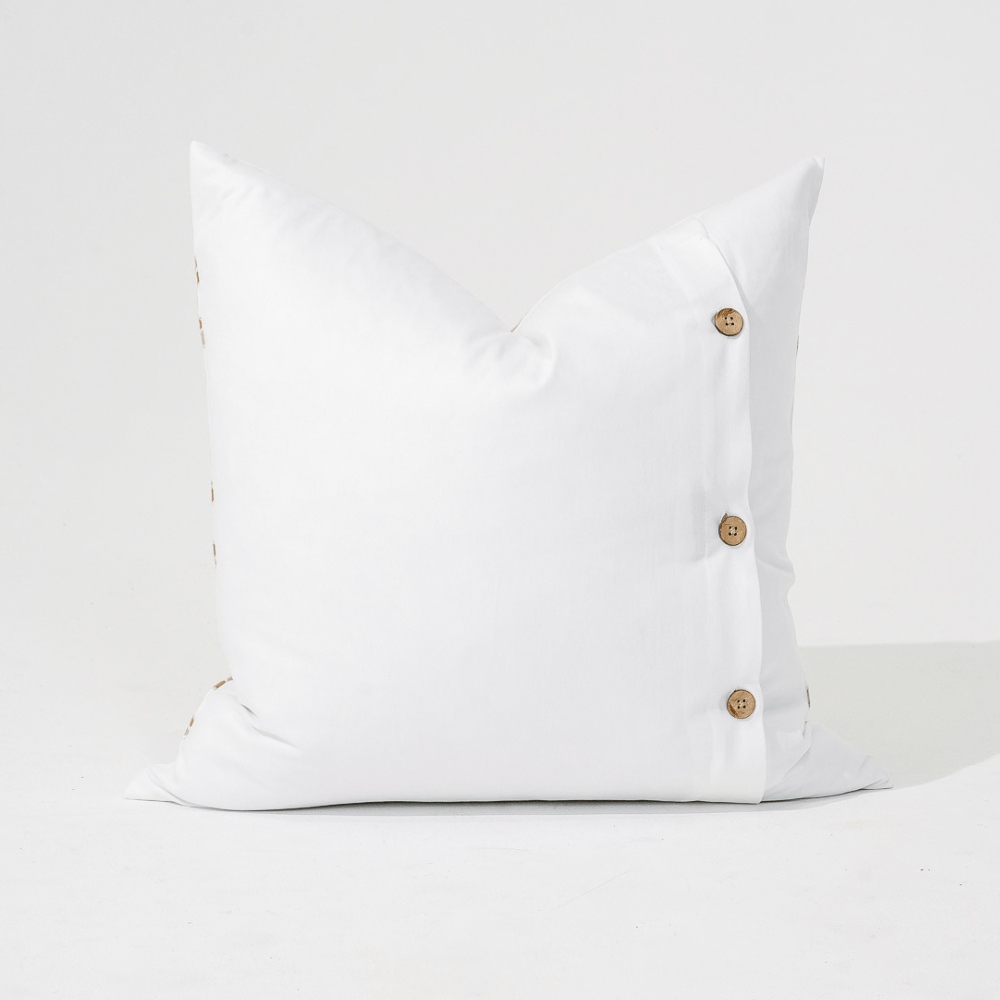 Bandhini Design House Lounge Cushion Inter Diamond Scroll Linen Lounge Cushion 55 x 55cm