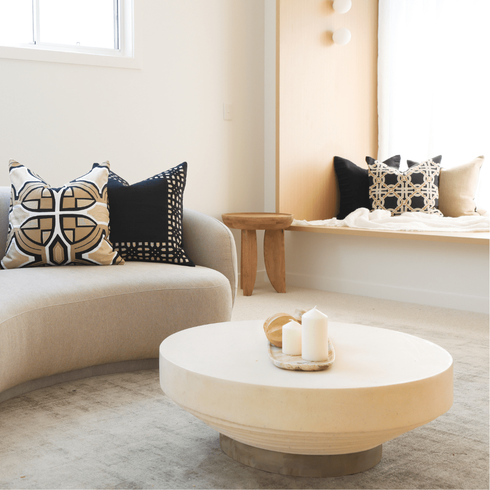 Bandhini Design House Lounge Cushion Inter Zen Natural Lounge Cushion 55 x 55cm