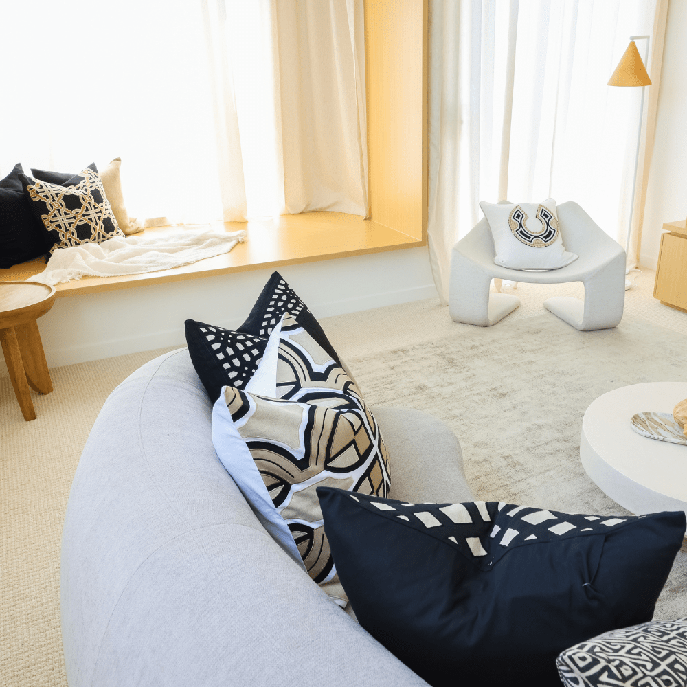 Bandhini Design House Lounge Cushion Inter Zen Natural Lounge Cushion 55 x 55cm