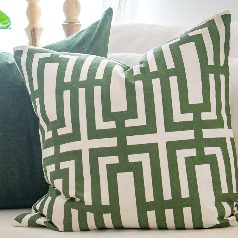 Bandhini Design House Lounge Cushion Jade Screen Lounge Cushion 55 x 55cm