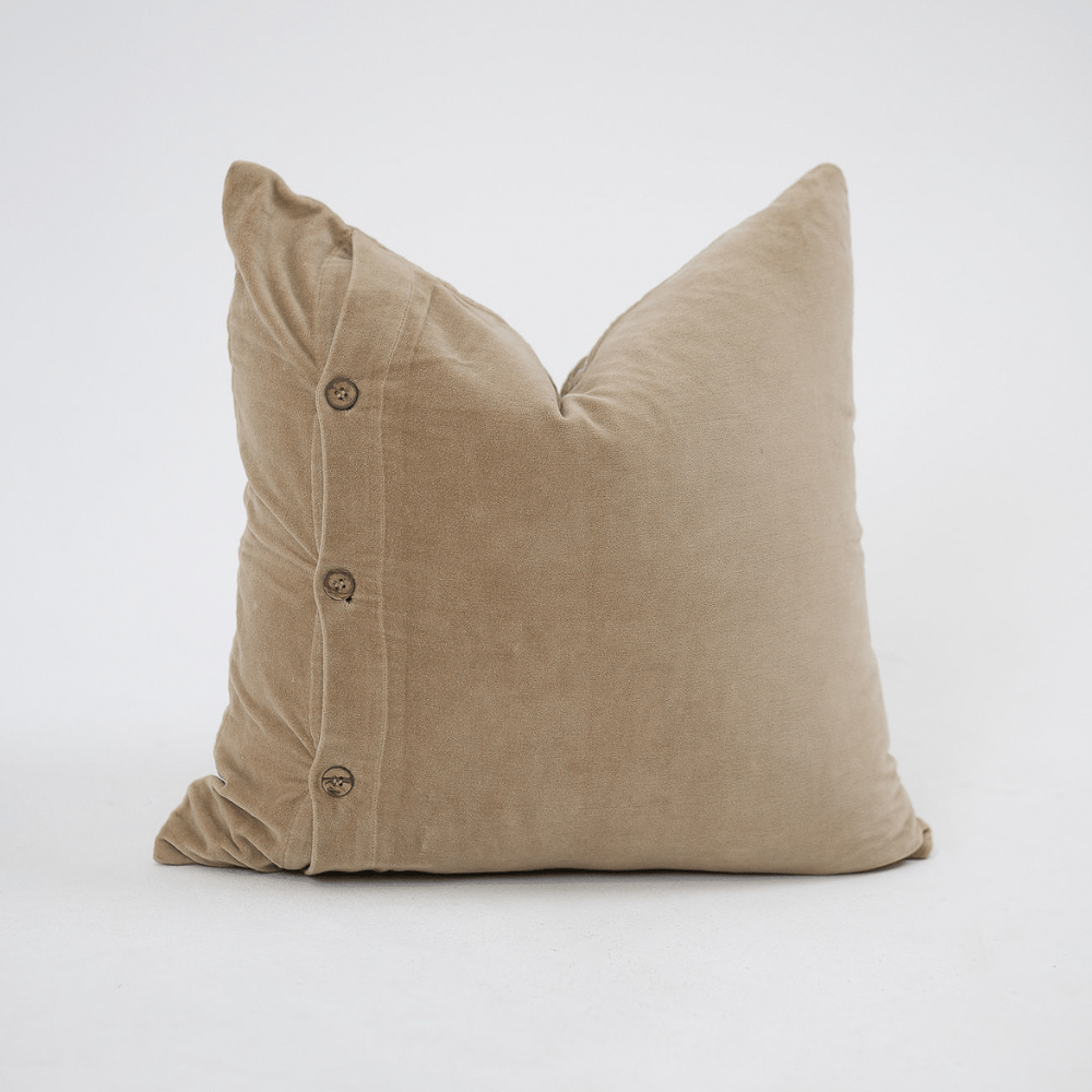 Bandhini - Design House Lounge Cushion Kilim Velvet Natural Lounge Cushion 55 x 55cm