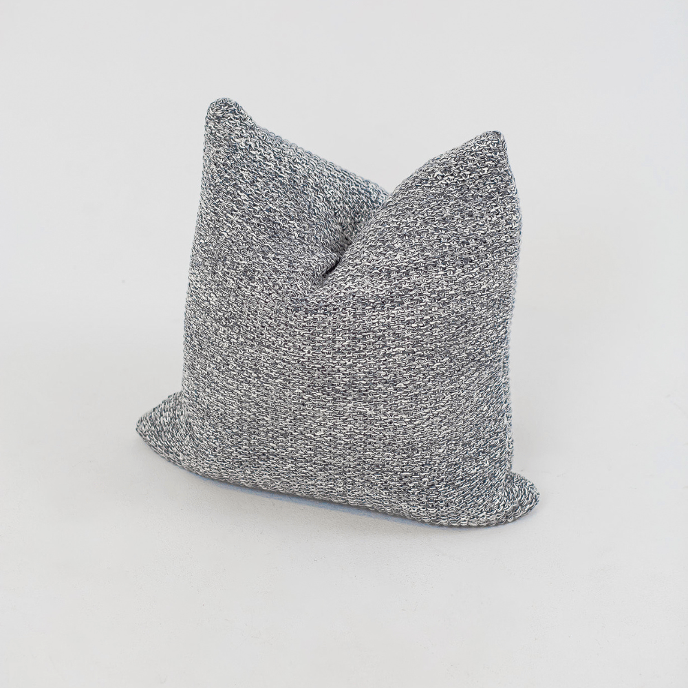 Bandhini - Design House Lounge Cushion Knit Marl Charcoal White Medium Cushion 50 x 50cm