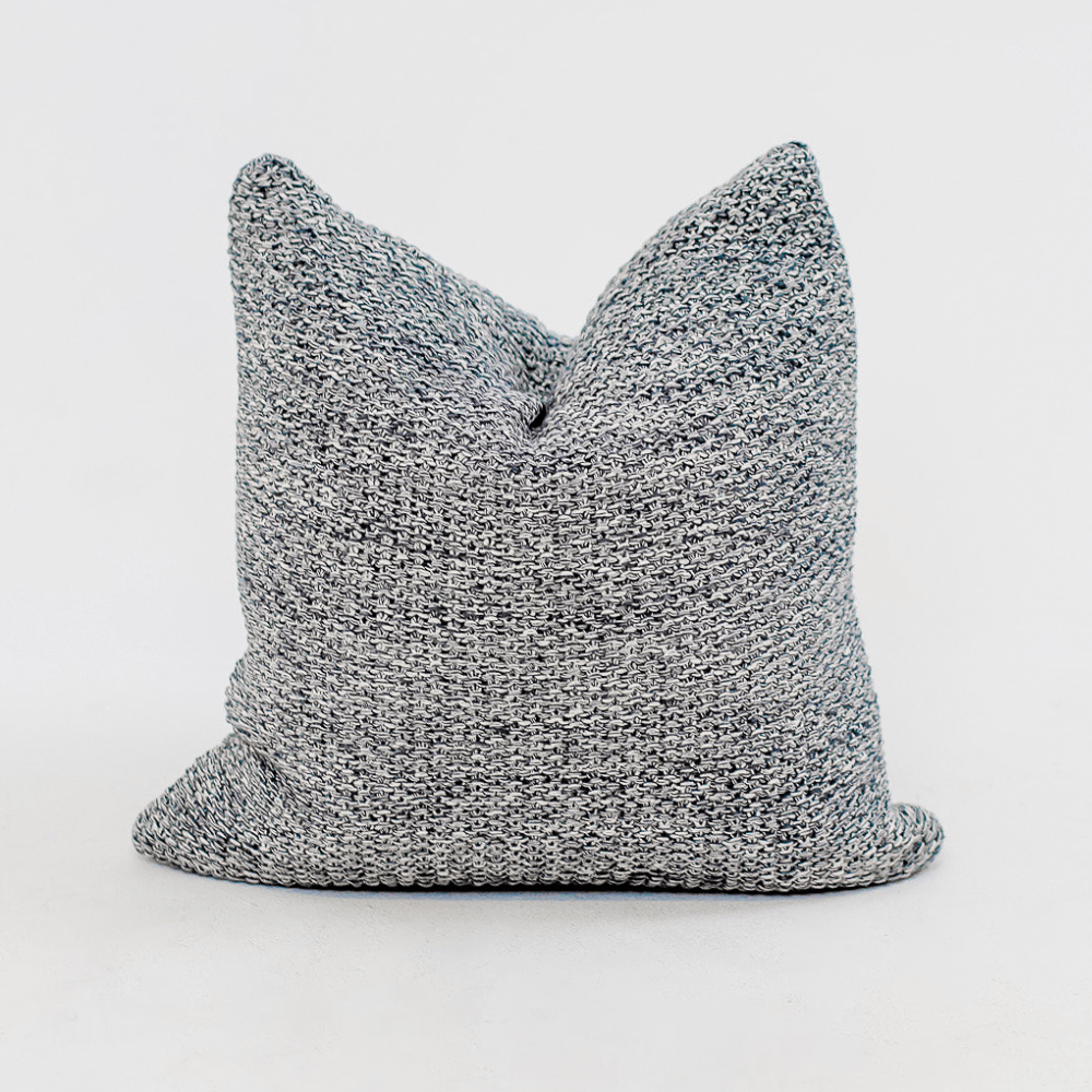 Bandhini Design House Lounge Cushion Knit Marl Charcoal White Medium Cushion 50 x 50cm