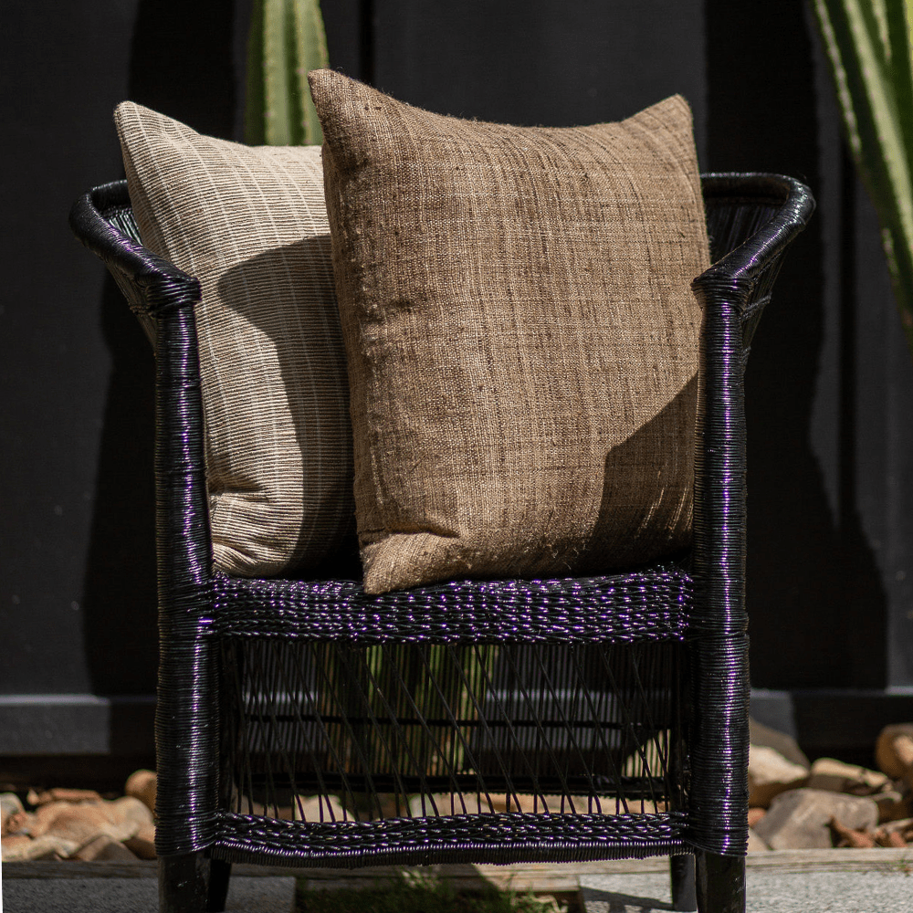 Bandhini - Design House Lounge Cushion Natural Weave Fleetwood Handwoven Lounge Cushion 55 x 55cm