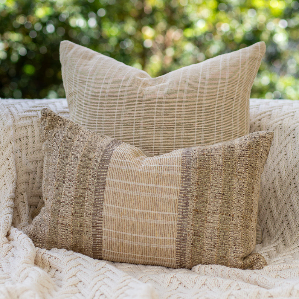 Bandhini - Design House Lounge Cushion Natural Weave Tweed Balmoral Lounge Cushion 55 x 55cm