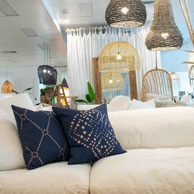 Bandhini Design House Lounge Cushion Navy Dot Diamond Navy Medium Cushion 50 x 50cm
