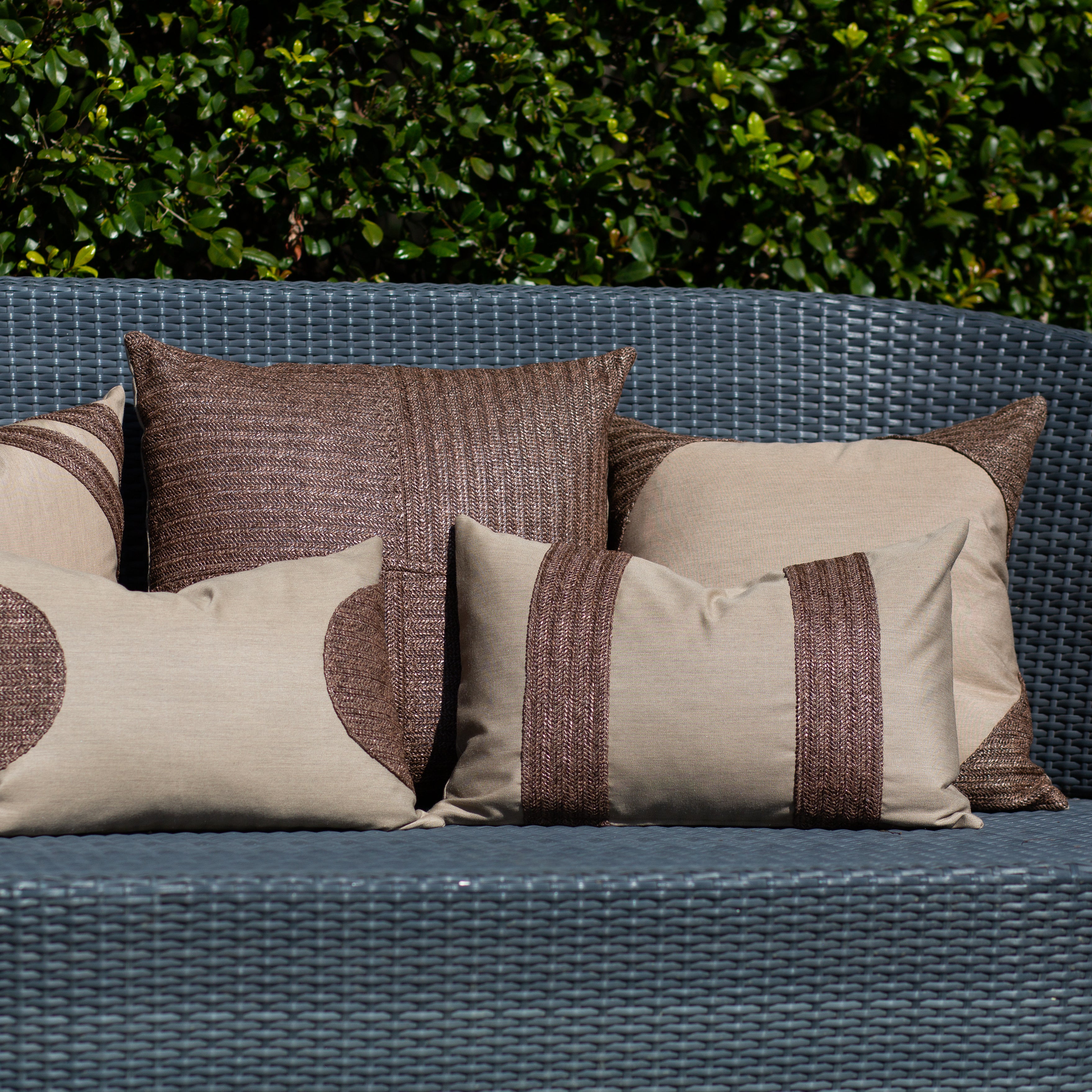 Bandhini Design House Lounge Cushion Outdoor Raffia Corners Lounge Cushion 55 x 55cm