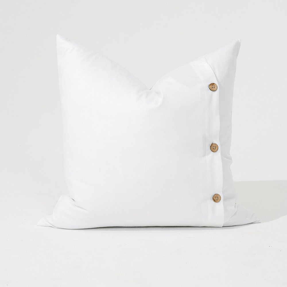 Bandhini Design House Lounge Cushion Rake Palm White Lounge Cushion 55 x 55cm