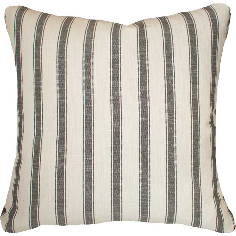 Bandhini Design House Lounge Cushion Ticking Stripe York Black Lounge Cushion 55 x 55cm