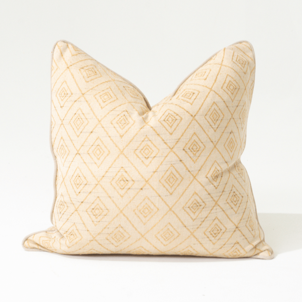 Bandhini Design House Lounge Cushion Weave Cross Natural Lounge Cushion 55 x 55cm