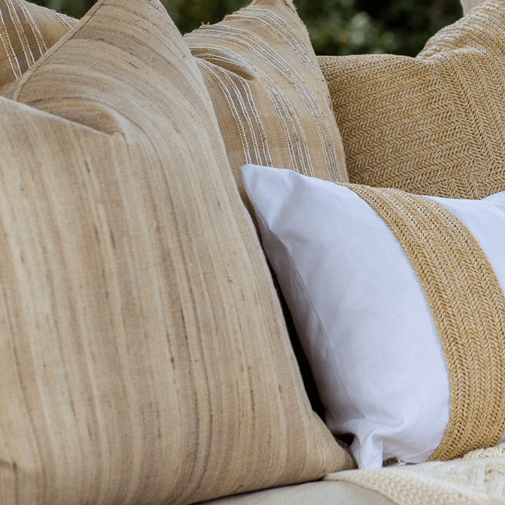 Bandhini - Design House Lounge Cushion Weave Herring Cornwell Piped Lounge Cushion 55 x 55cm