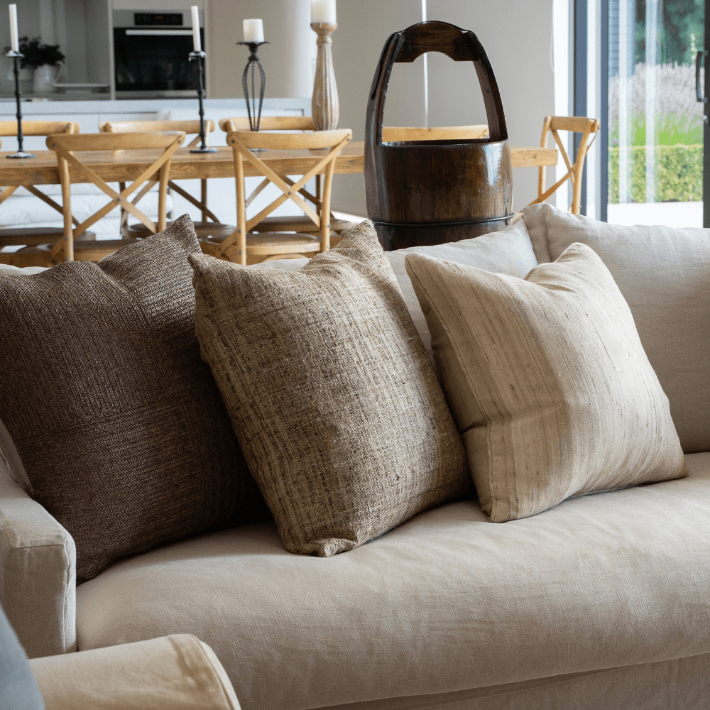 Bandhini Design House Lounge Cushion Weave Herring Cornwell Piped Lounge Cushion 55 x 55cm