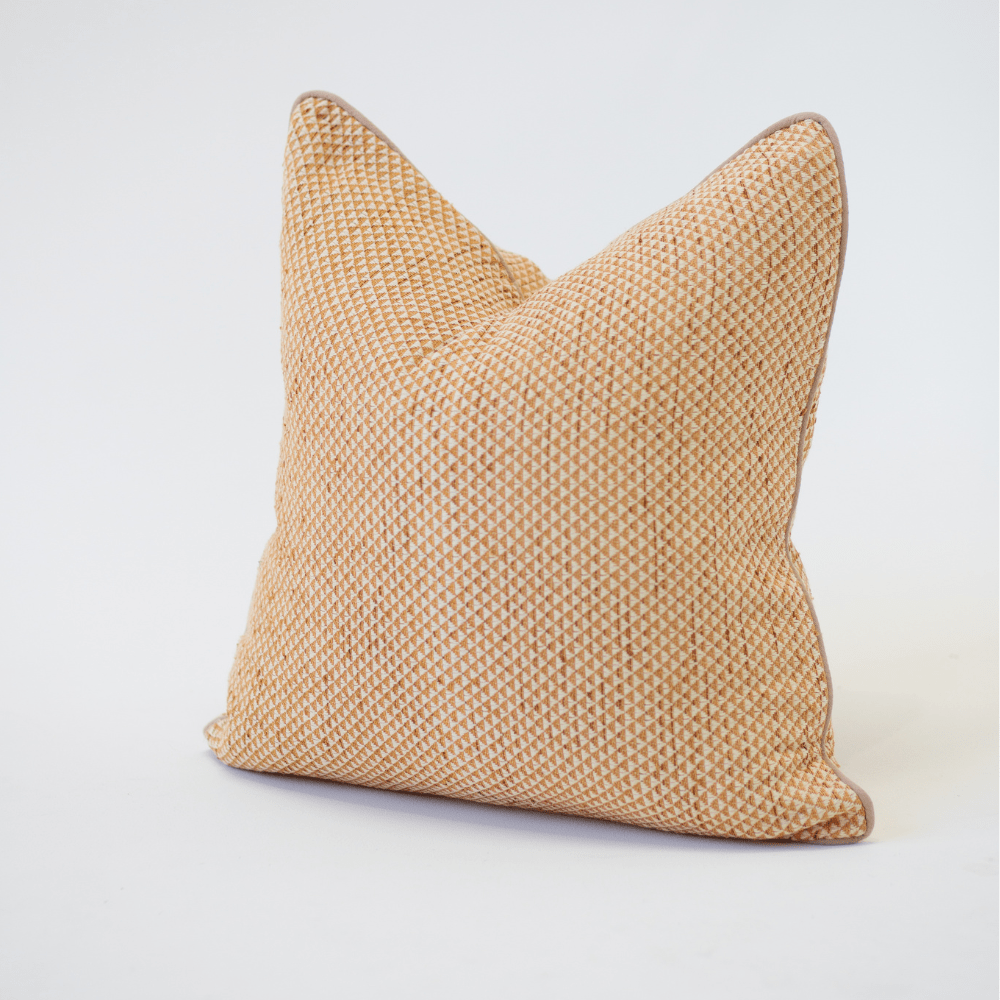 Bandhini - Design House Lounge Cushion Weave Pyramid Natural Lounge Cushion 55 x 55cm
